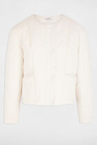 Short padded jacket ivory women