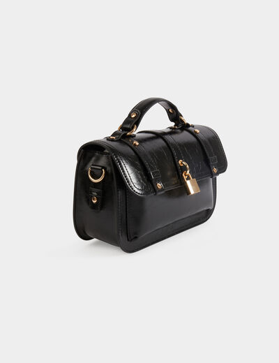 Studded satchel bag black women