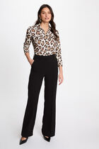 Top manches longues imprimé multicolore femme