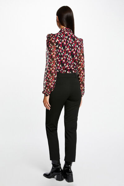Long-sleeved t-shirt abstract print multico ladies'