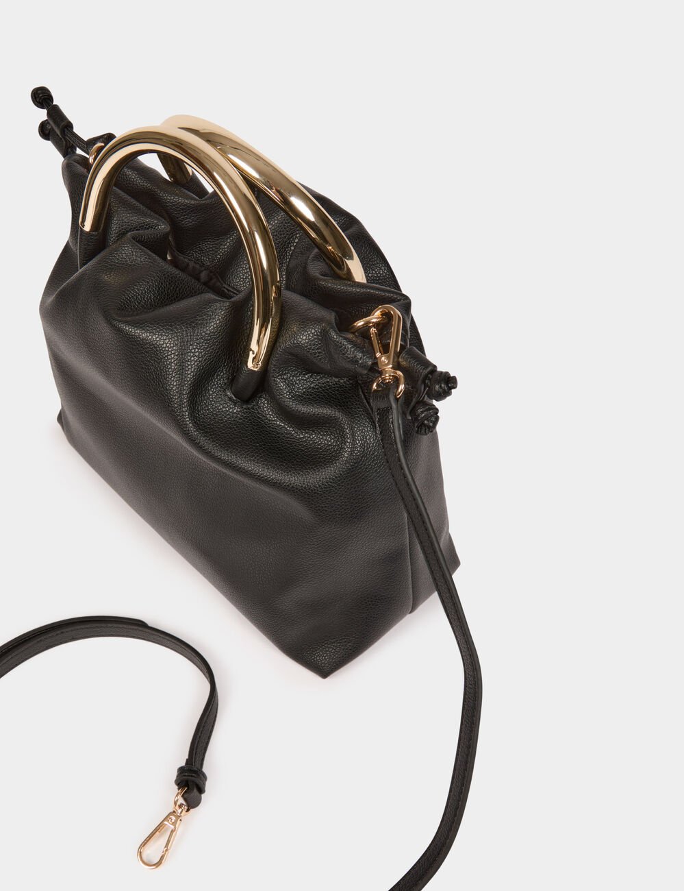 Bag with metal handles black women