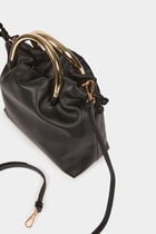 Bag with metal handles black women