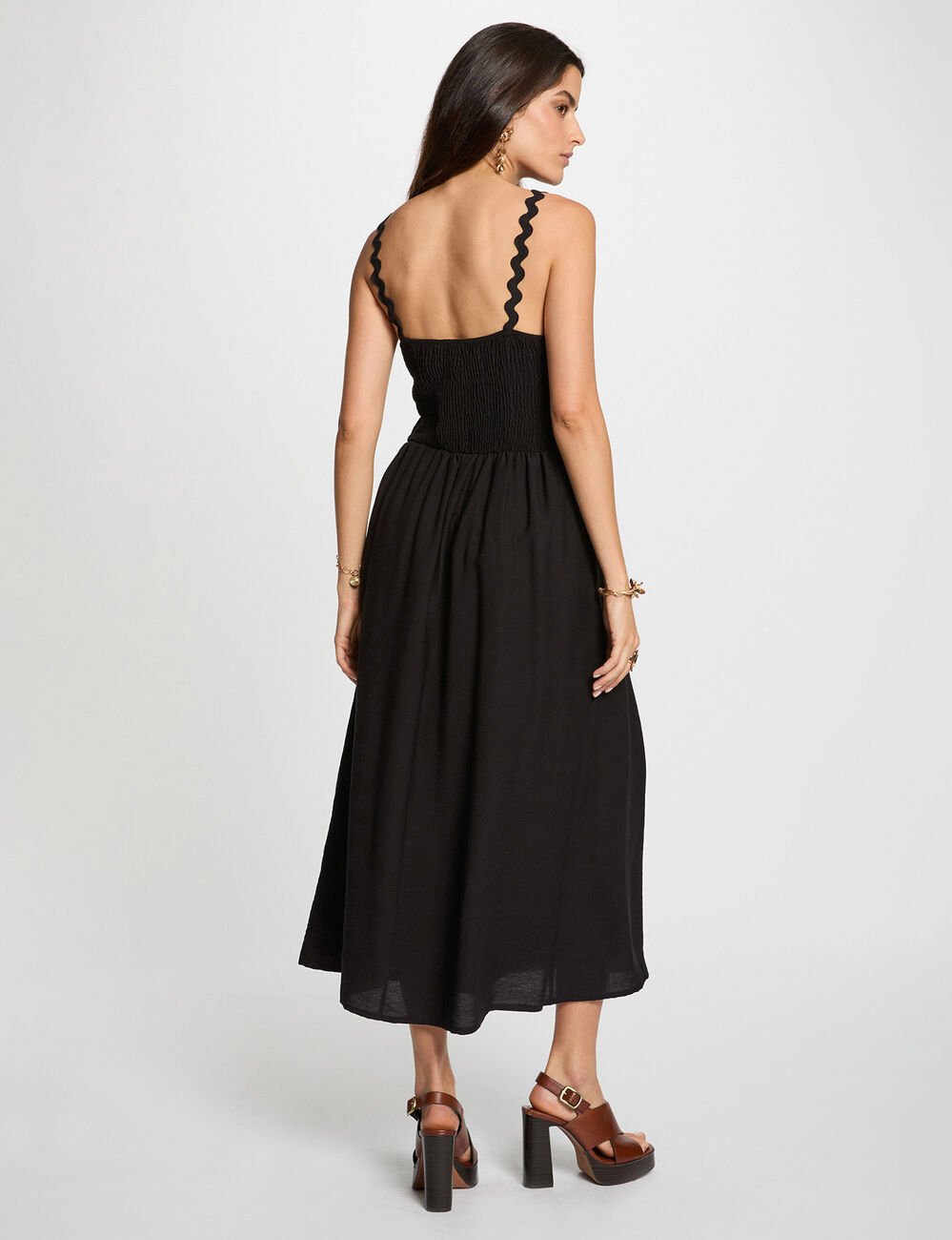 Fitted dress with fancy straps black women