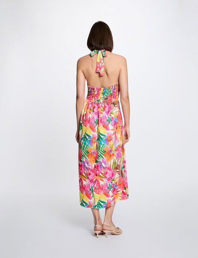Cowl neck dress multicolor women
