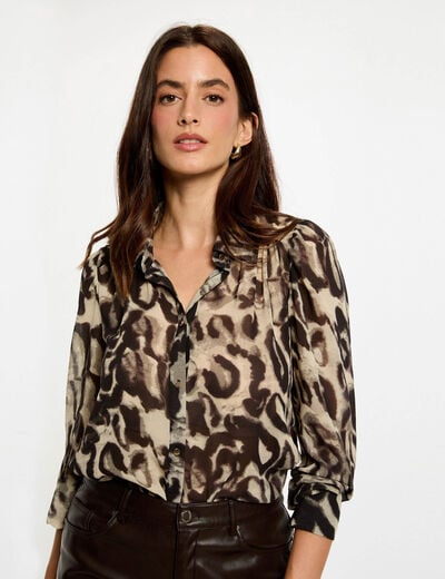 Printed voile shirt multicolor women