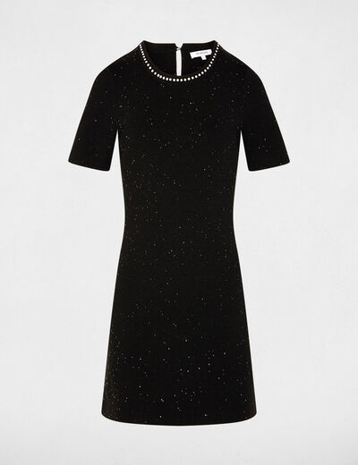 robe courte strass noir femme black women