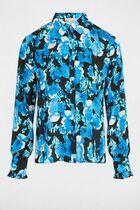 Chemise manches longues multicolore femme