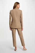 Short jacket shawl collar taupe women