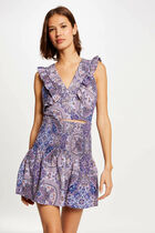 A-line skirt with paisley print multicolored women
