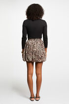 Jupe courte imprimée multicolore femme