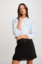 Mini skirt with fringes black women