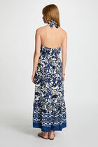 Printed maxi straight dress multicolor women