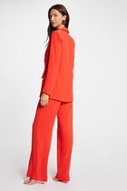 Buttoned loose blazer dark orange women