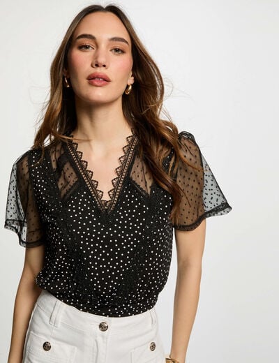 Short-sleeved t-shirt black women