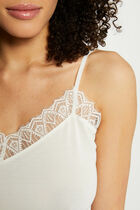 Vest top in lace ivory women