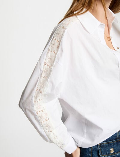 Long-sleeved shirt white women
