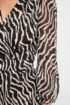 Printed wrap dress multicolor women