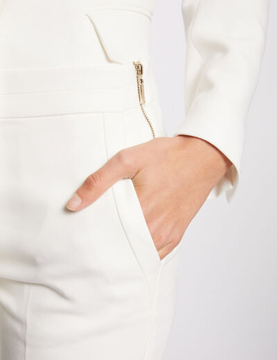 Cropped cigarette trousers ivory women
