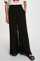 Flowy wide-leg trousers black women