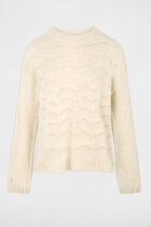 Long-sleeved jumper ivory women