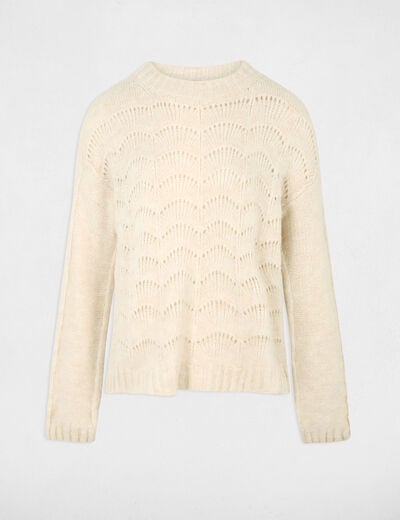 Long-sleeved jumper ivory women