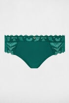 Shorty en dentelle vert femme