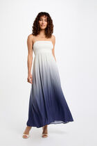Maxi loose straight dress multicolor women