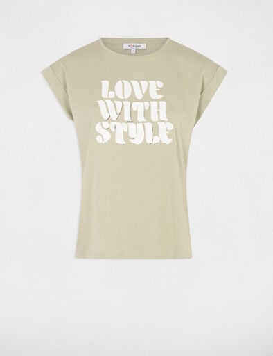 t shirt with message light green women T-shirt with message light green women