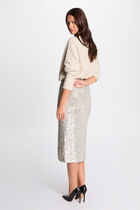Pencil skirt with sequins sand women