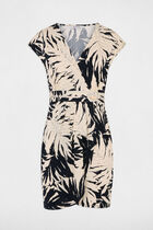 Printed fitted mini dress multicolor women