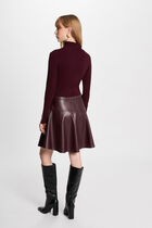 Mini skater 2 in 1 dress plum women
