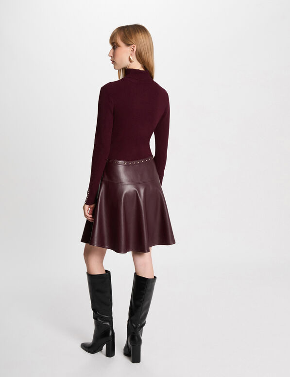mini skater 2 in 1 dress plum women Mini skater 2 in 1 dress plum women