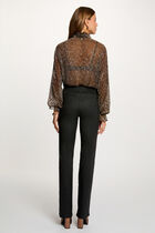 Coated bootcut trousers black women