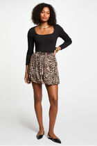 Jupe courte imprimée multicolore femme