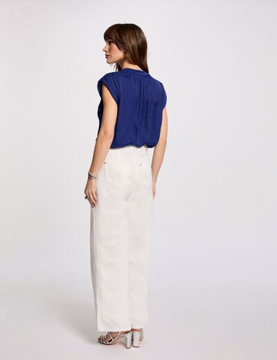 Sleeveless blouse electric blue women
