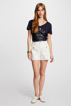 T-shirt with message navy women