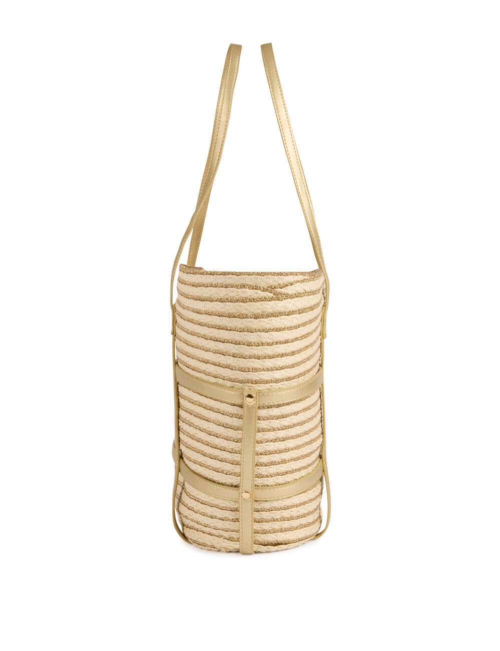 Braided basket bag ecru women