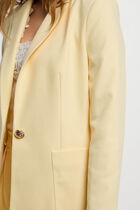 Blazer with patch pockets pastel yellow women