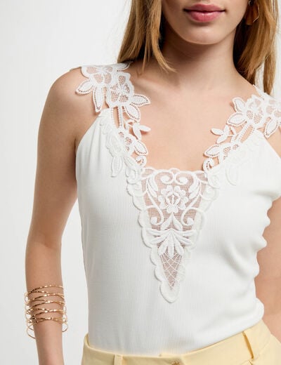 Vest top thin straps white women