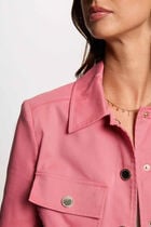 Short buttoned jacket antique pink women