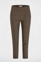 Pantalon cigarette 7/8ème vert kaki femme