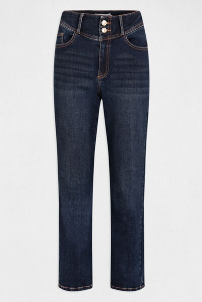 Standard waisted straight jeans stone denim ladies'