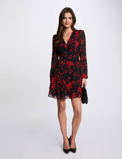 Printed mini A-line dress multicolor women