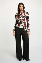 Knotted round neck t-shirt multicolor women