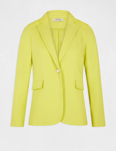 Waisted jacket with notched lapel collar aniseed ladies'