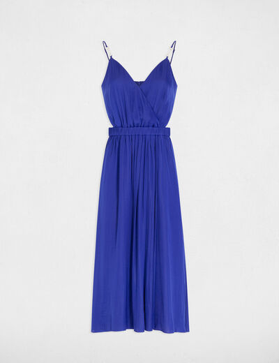 Midi dress with openings electric blue ladies'