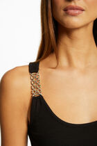 Vest top straps with ornaments black women