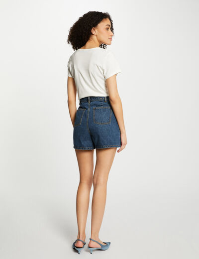 Short-sleeved t-shirt ecru women