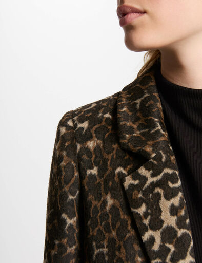 long coat leopard print multicolor women Long coat leopard print multicolor women