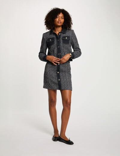 Fitted short skirt multicolor women